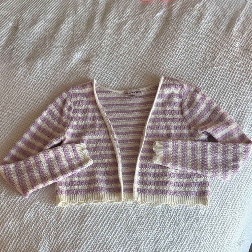Willow and Wind Striped Cardigan Size Large